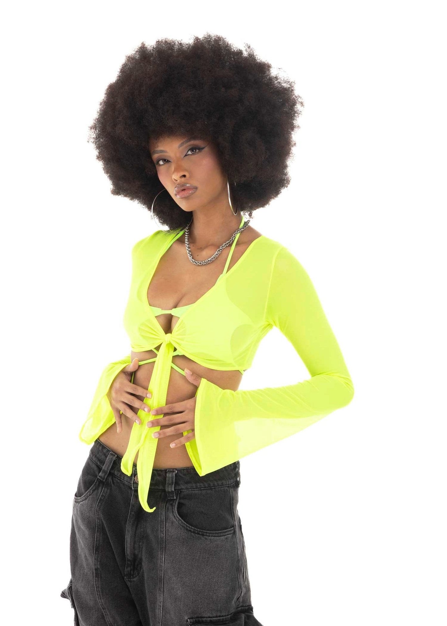 NEON TIE TOP