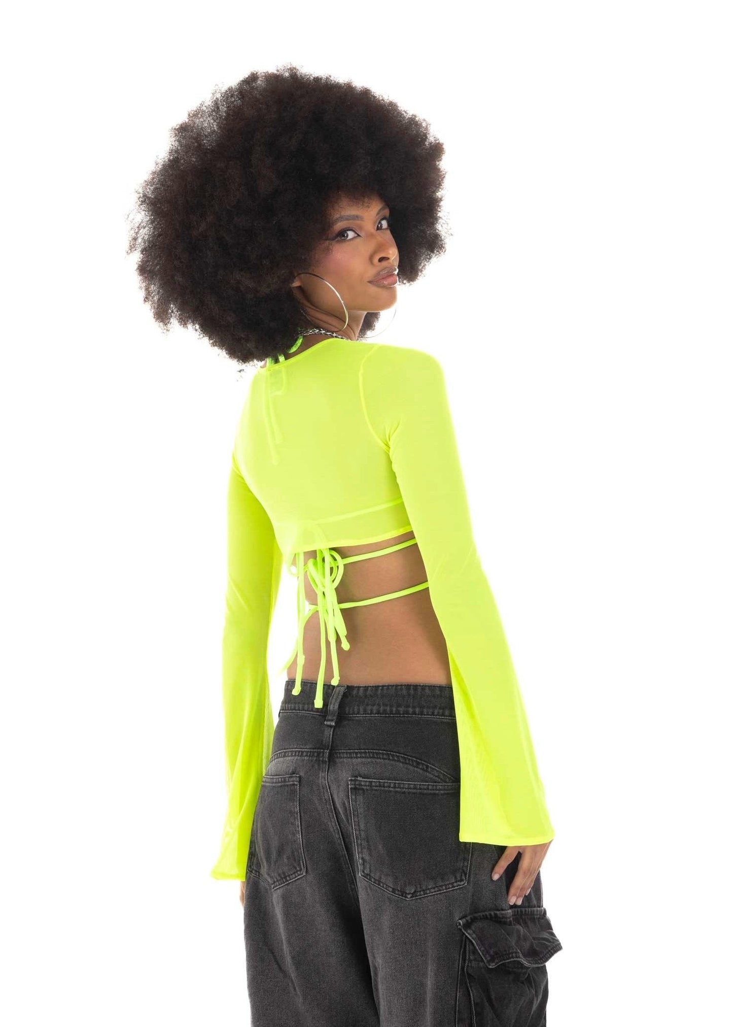 NEON TIE TOP