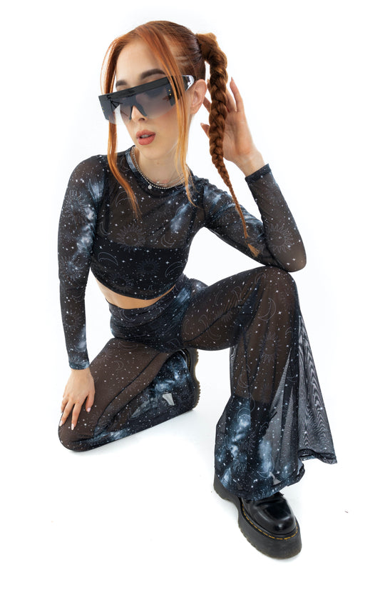 GALAXY MESH CROP TOP